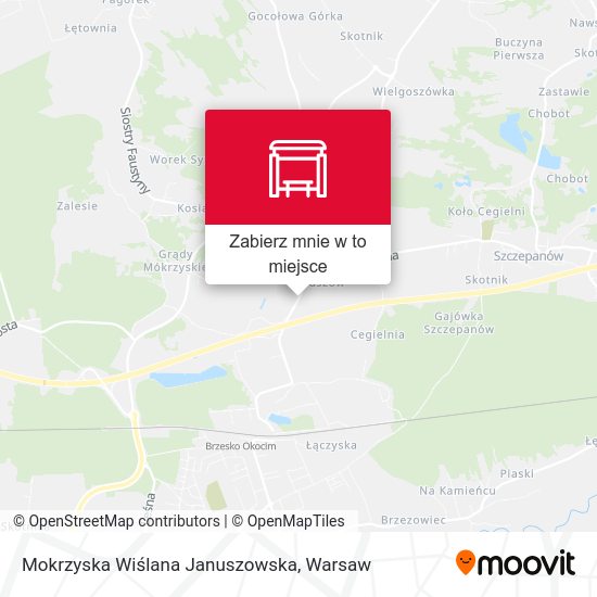 Mapa Mokrzyska Wiślana Januszowska