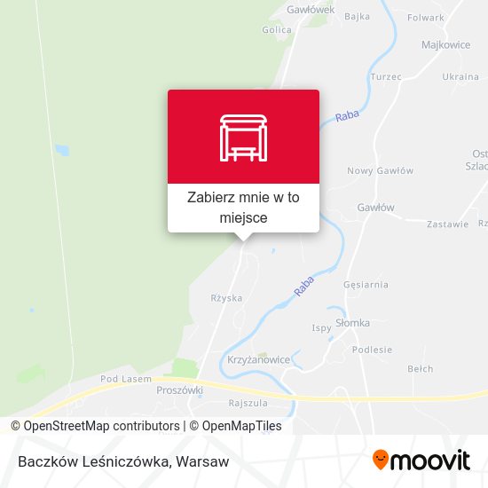 Mapa Baczków Leśniczówka