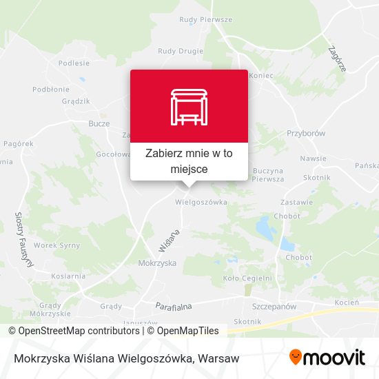 Mapa Mokrzyska Wiślana Wielgoszówka