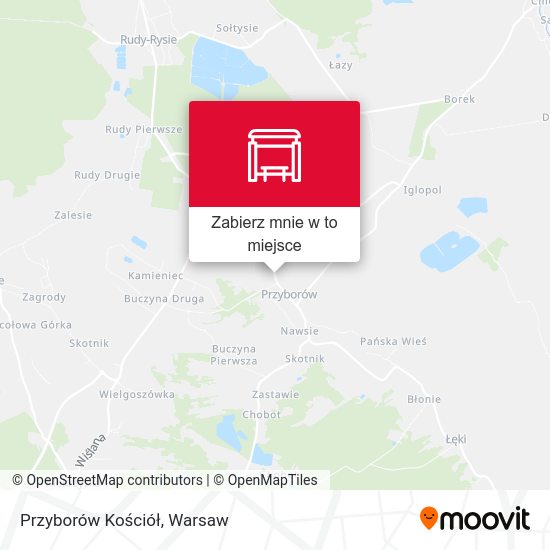 Mapa Przyborów Kościół