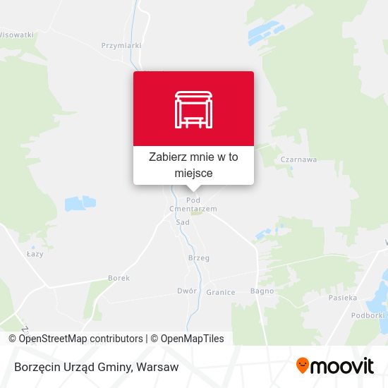 Mapa Borzęcin Urząd Gminy