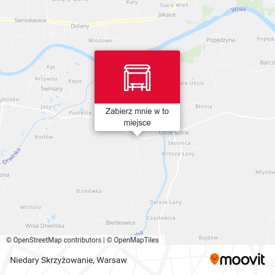 Mapa Niedary Skrzyżowanie