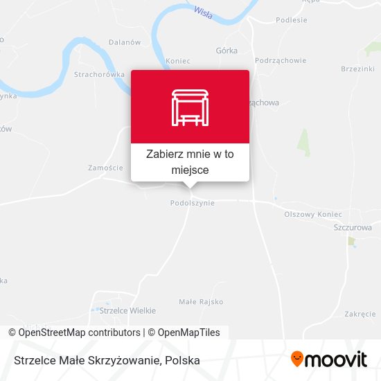 Mapa Strzelce Małe Skrzyżowanie