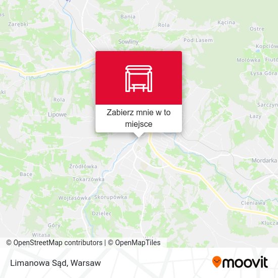 Mapa Limanowa Sąd