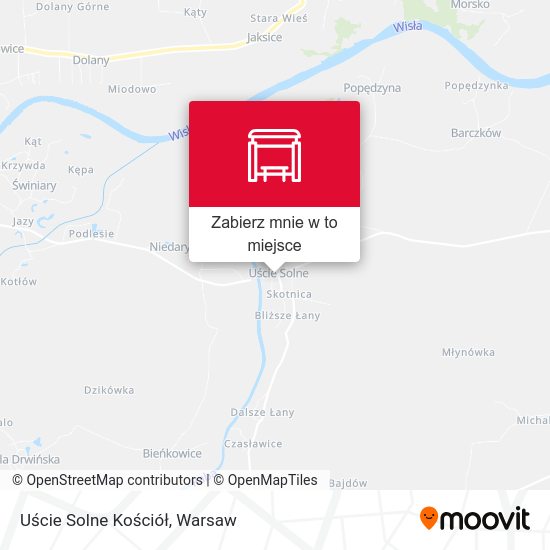 Mapa Uście Solne Kościół