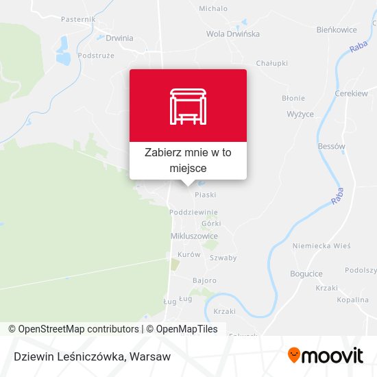 Mapa Dziewin Leśniczówka