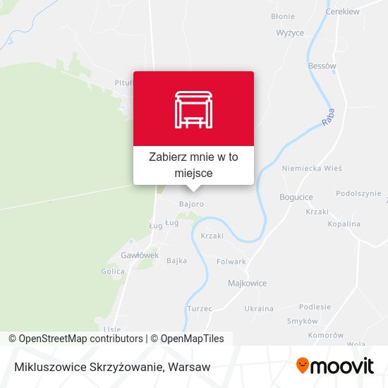 Mapa Mikluszowice Skrzyżowanie