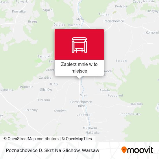 Mapa Poznachowice D. Skrz Na Glichów