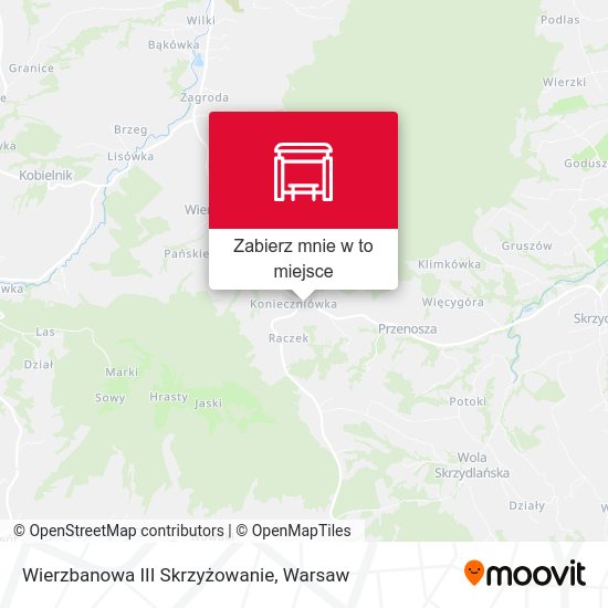 Mapa Wierzbanowa III Skrzyżowanie