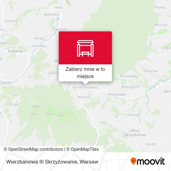 Mapa Wierzbanowa III Skrzyżowanie