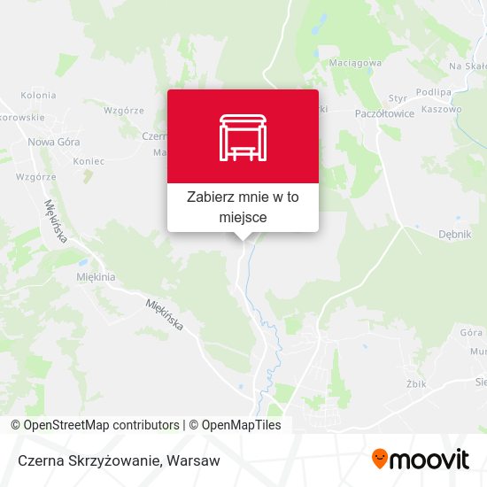 Mapa Czerna Skrzyżowanie