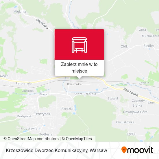 Mapa Krzeszowice Dworzec Komunikacyjny