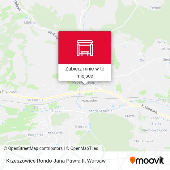 Mapa Krzeszowice Rondo Jana Pawła II