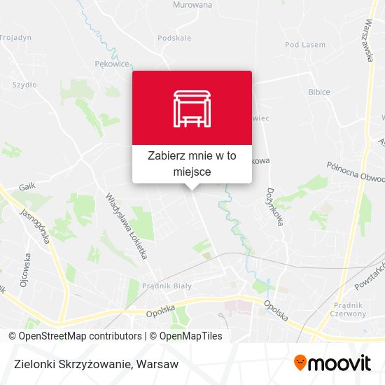 Mapa Zielonki Skrzyżowanie