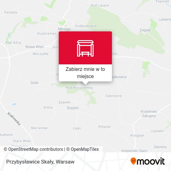 Mapa Przybysławice Skały