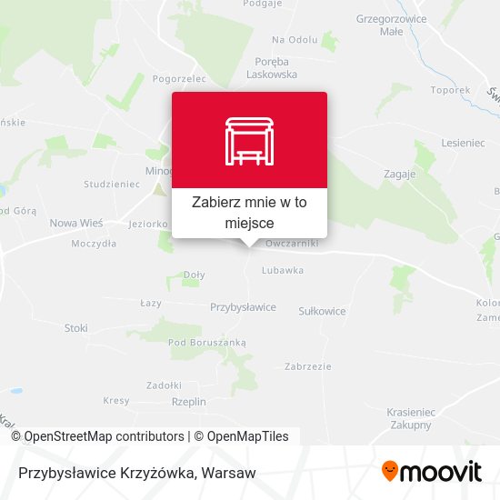 Mapa Przybysławice Krzyżówka