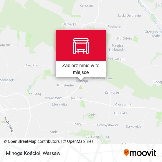 Mapa Minoga Kościół