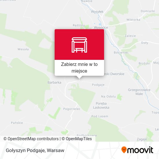 Mapa Gołyszyn Podgaje