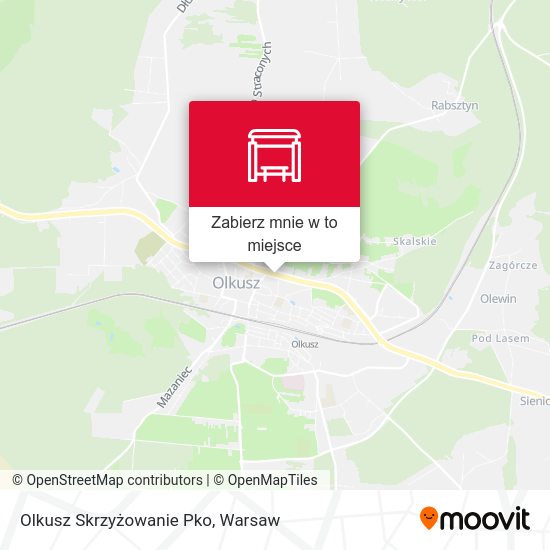 Mapa Olkusz Skrzyżowanie Pko