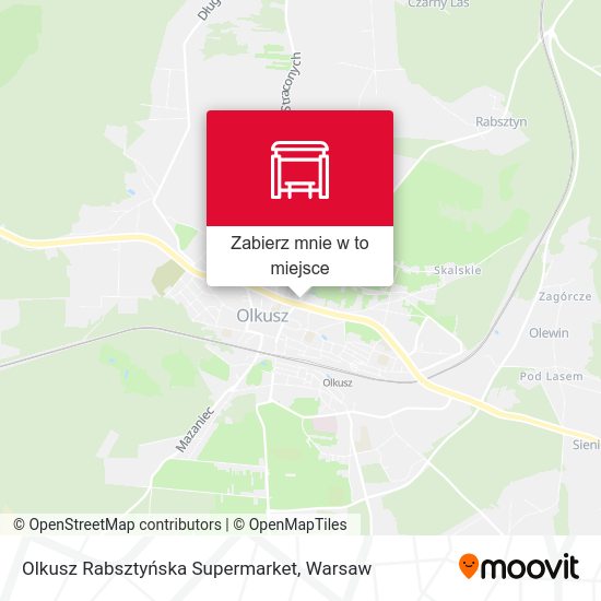 Mapa Olkusz Rabsztyńska Supermarket