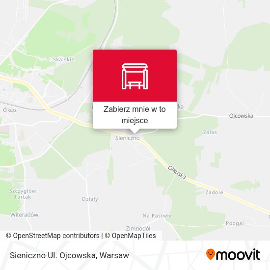 Mapa Sieniczno Ul. Ojcowska