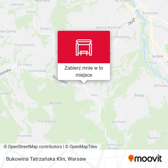 Mapa Bukowina Tatrzańska Klin