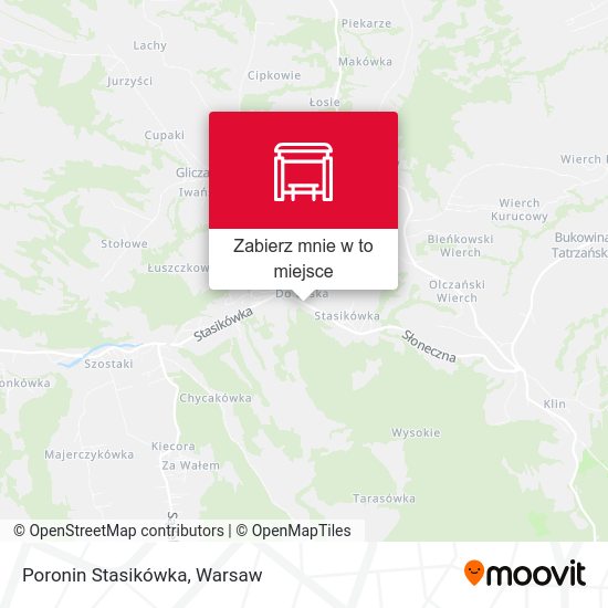 Mapa Poronin Stasikówka