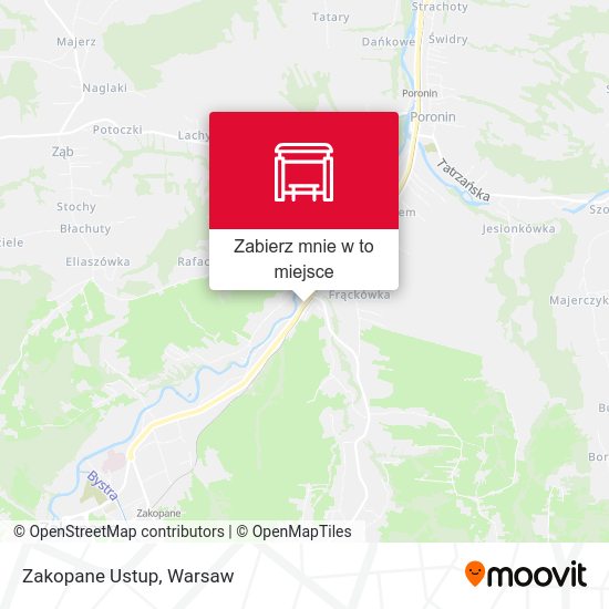 Mapa Zakopane Ustup