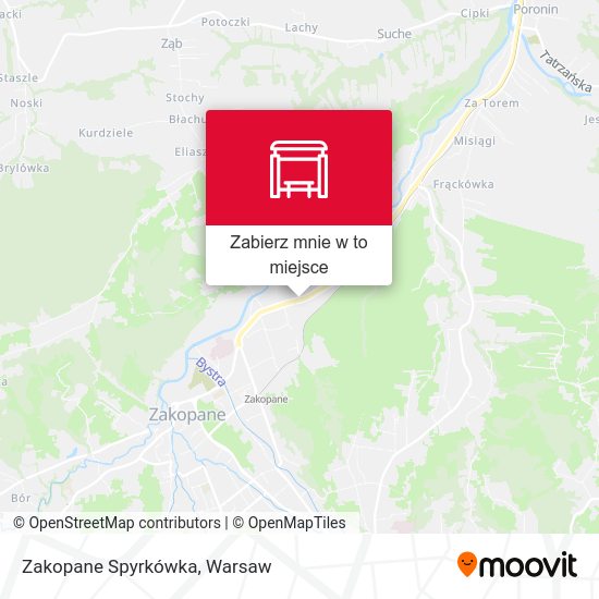 Mapa Zakopane Spyrkówka