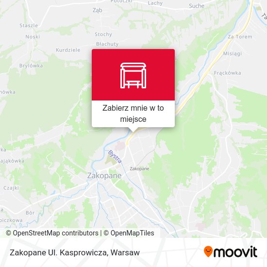 Mapa Zakopane Ul. Kasprowicza