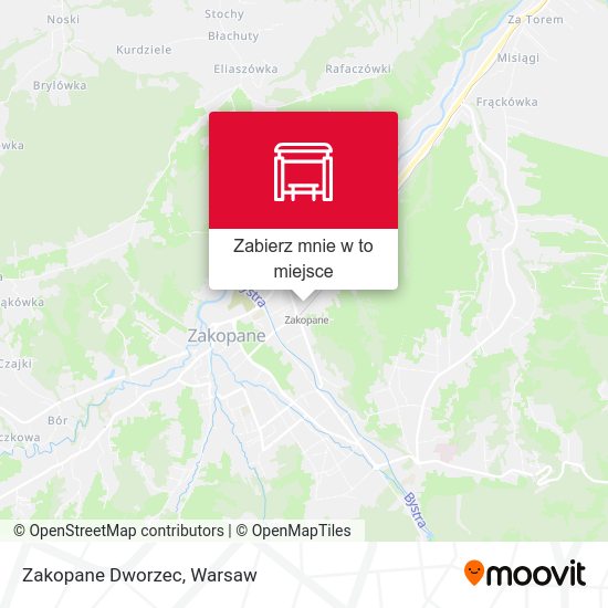 Mapa Zakopane Dworzec