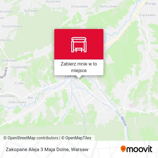 Mapa Zakopane Aleja 3 Maja Dolne