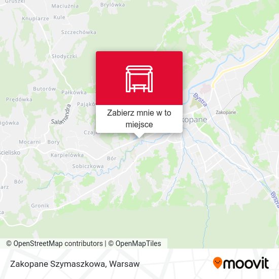 Mapa Zakopane Szymaszkowa