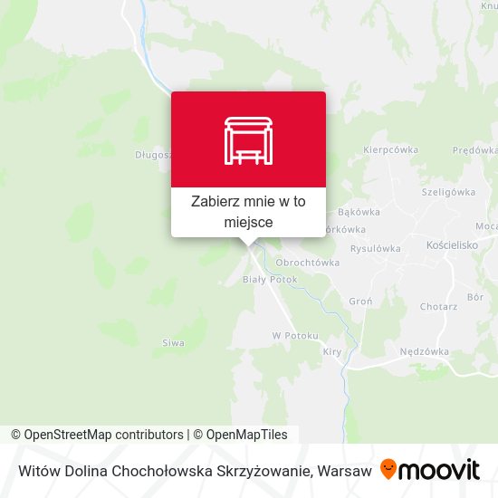 Mapa Witów Dolina Chochołowska Skrzyżowanie