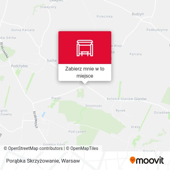 Mapa Porąbka Skrzyżowanie