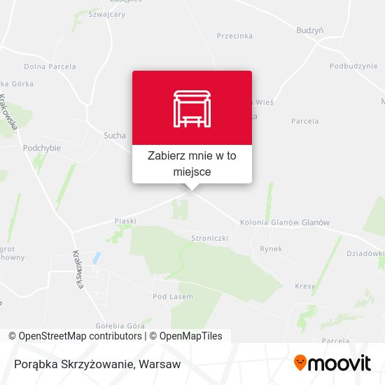 Mapa Porąbka Skrzyżowanie