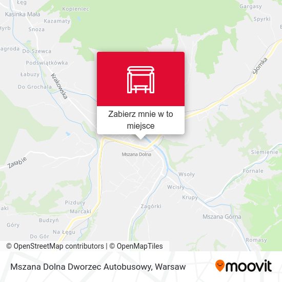 Mapa Mszana Dolna Dworzec Autobusowy