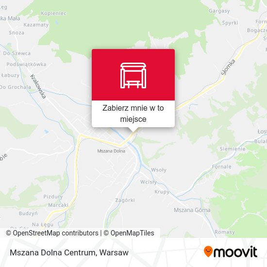 Mapa Mszana Dolna Centrum