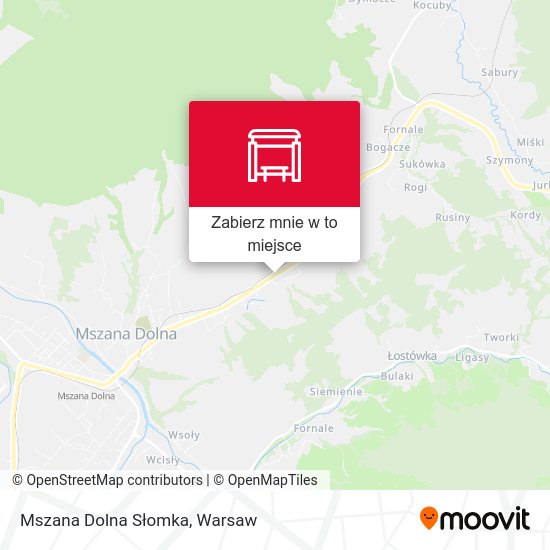 Mapa Mszana Dolna Słomka