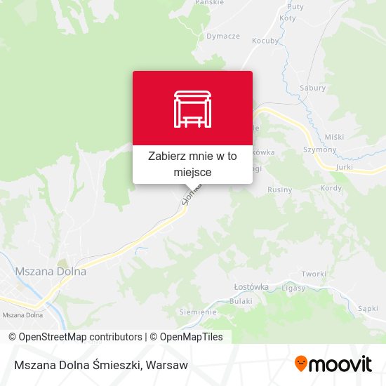 Mapa Mszana Dolna Śmieszki