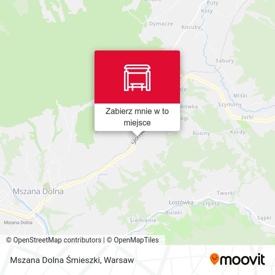 Mapa Mszana Dolna Śmieszki