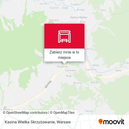 Mapa Kasina Wielka Skrzyżowanie