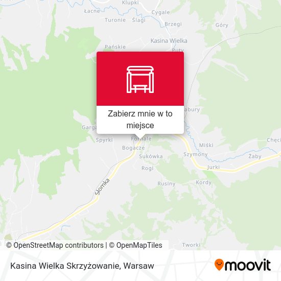 Mapa Kasina Wielka Skrzyżowanie