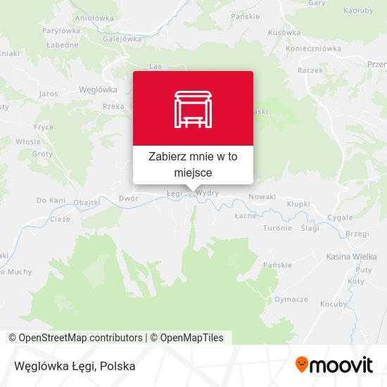 Mapa Węglówka Łęgi