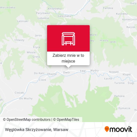 Mapa Węglówka Skrzyżowanie