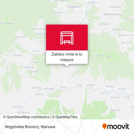 Mapa Węglówka Boniory