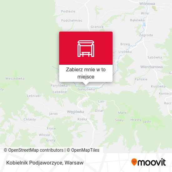 Mapa Kobielnik Podjaworzyce