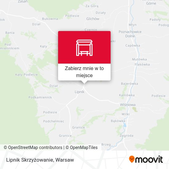 Mapa Lipnik Skrzyżowanie