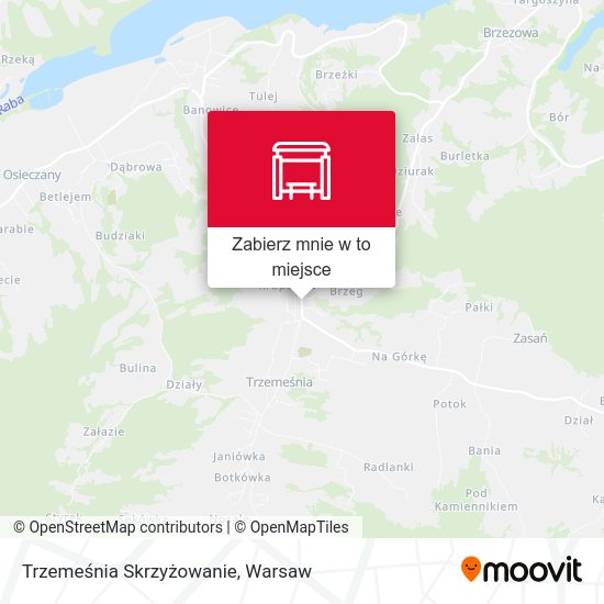 Mapa Trzemeśnia Skrzyżowanie