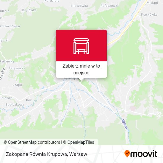 Mapa Zakopane Równia Krupowa